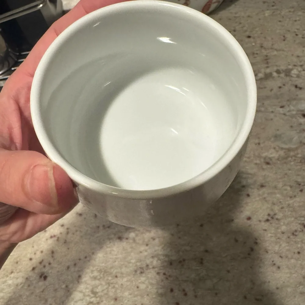 Crate&Barrel Classic White Ceramic Bowl/mug